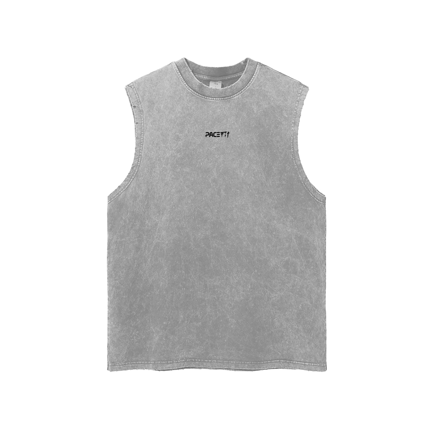 Pacefit - Trackwork Dept. Snow Washed Frayed Hem Tank - Image 2