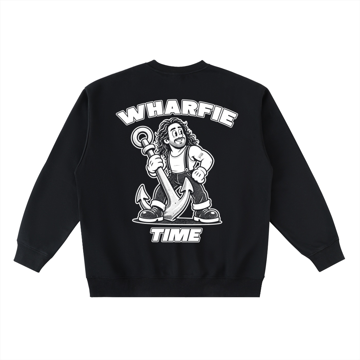 WHARFIE TIME - Oversized Crewneck Taped Sweatshirt - Image 10