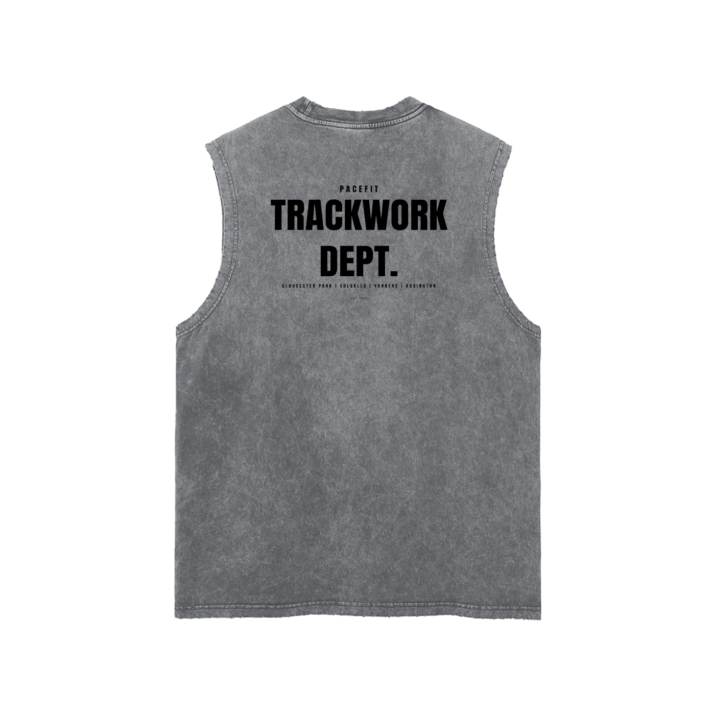 Pacefit - Trackwork Dept. Snow Washed Frayed Hem Tank - Image 4