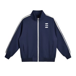 Pacefit Side‑Stripe Track Jacket – Stand Collar Edition