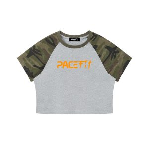 Pacefit - Women’s Camo Raglan Crop T-Shirt