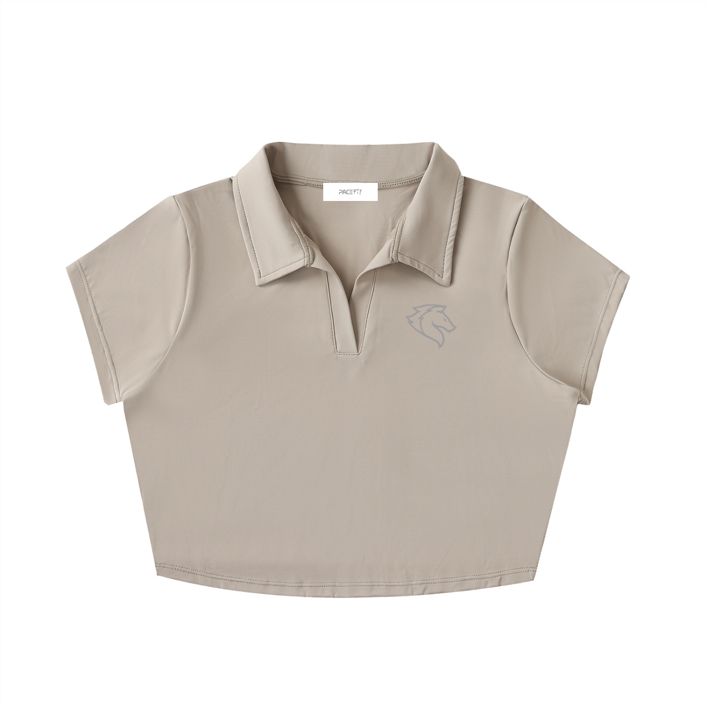 Pacefit - V-Neck Lapel Crop Top - Image 2