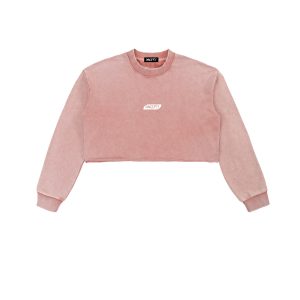 Pacefit - The Racer Snow Washed Raw Edge Cropped Sweat