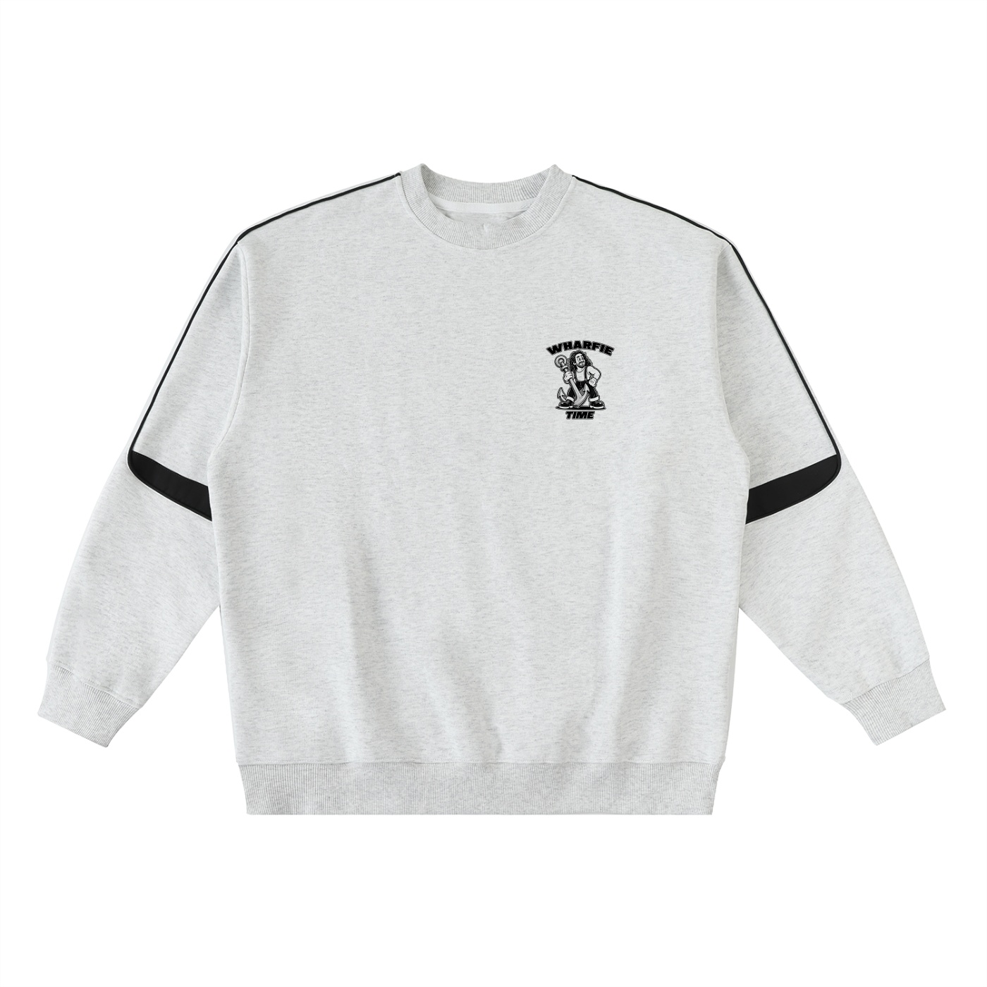 WHARFIE TIME - Oversized Crewneck Taped Sweatshirt - Image 7
