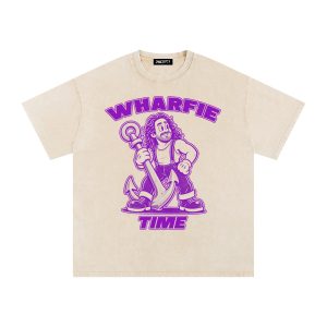 WHARFIE TIME - The Essential Snow Washed Oversized Cotton T-Shirt