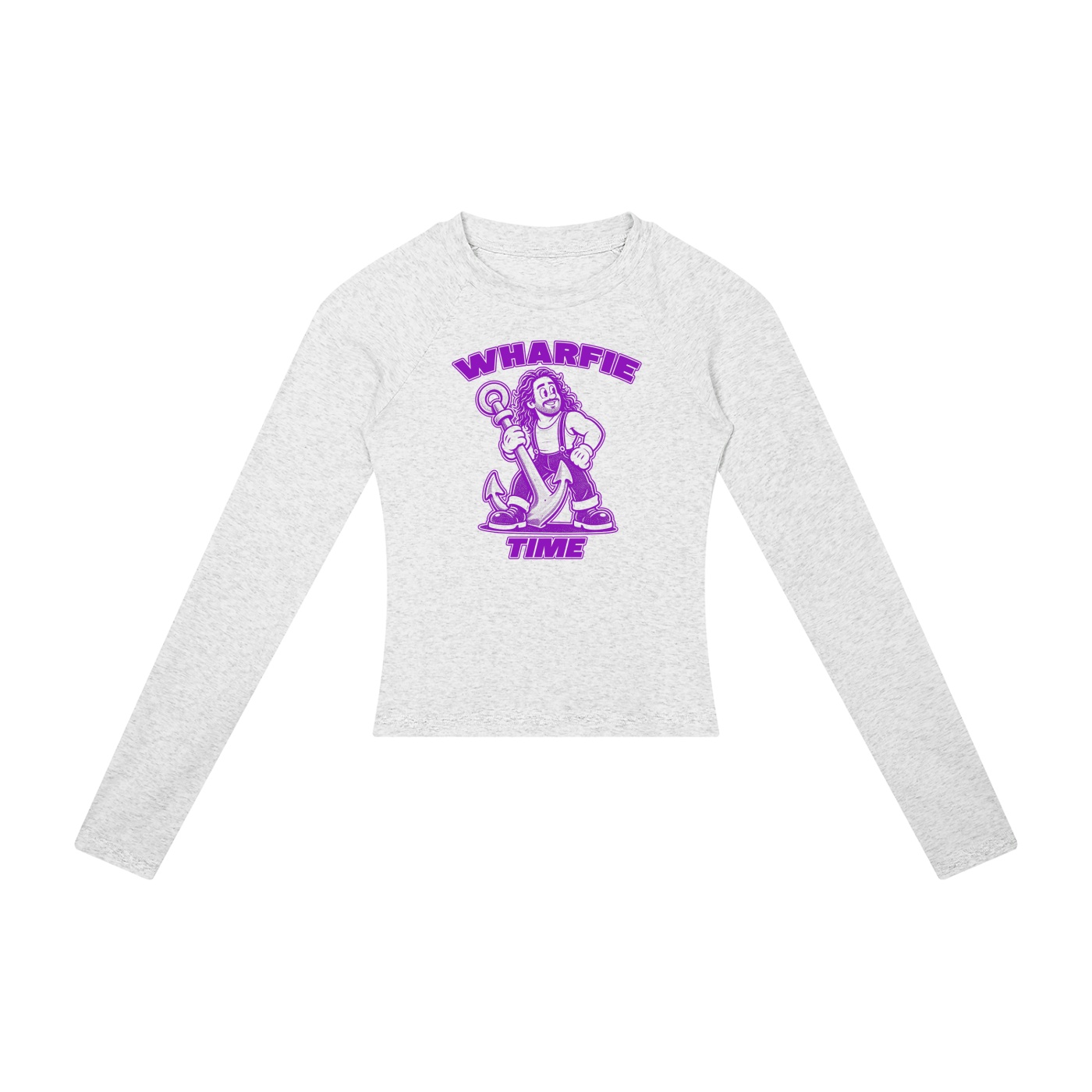 Wharfie Time - Women’s Raglan Long Sleeve Tee - Image 2