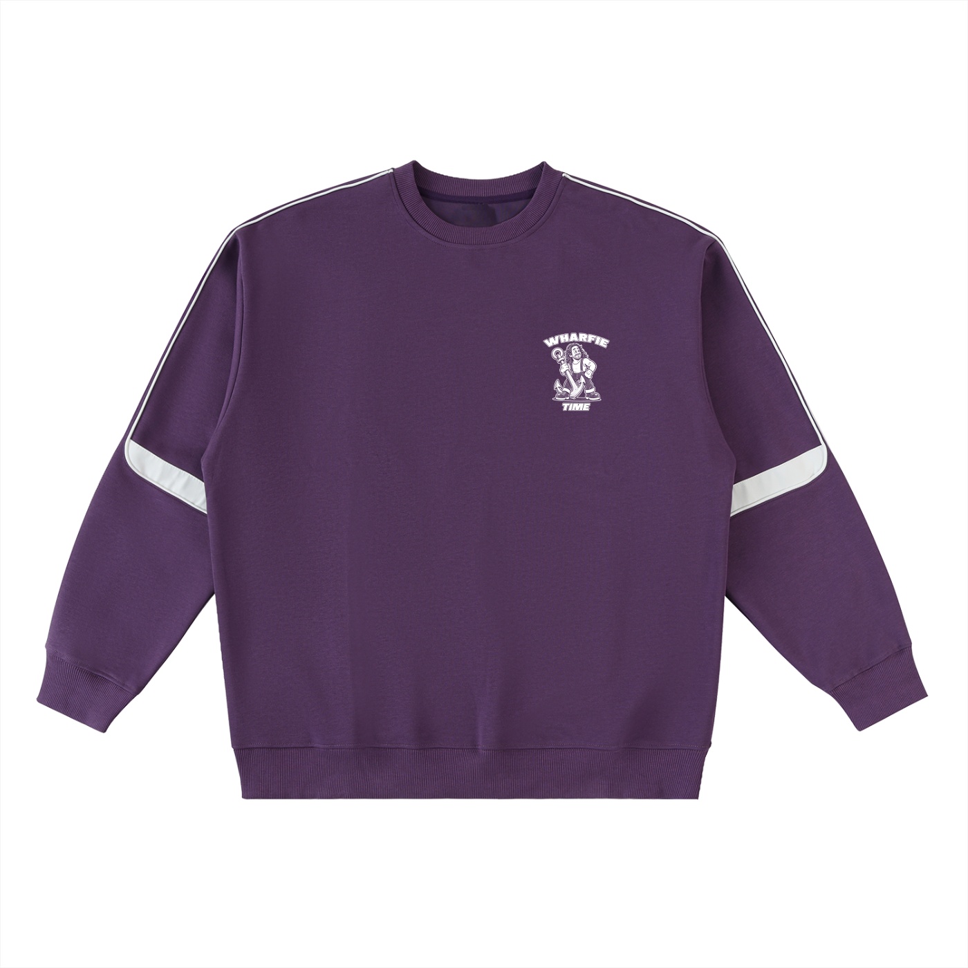 WHARFIE TIME - Oversized Crewneck Taped Sweatshirt - Image 11