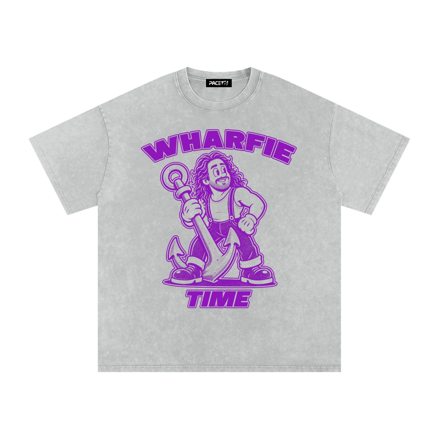 WHARFIE TIME - The Essential Snow Washed Oversized Cotton T-Shirt - Image 2