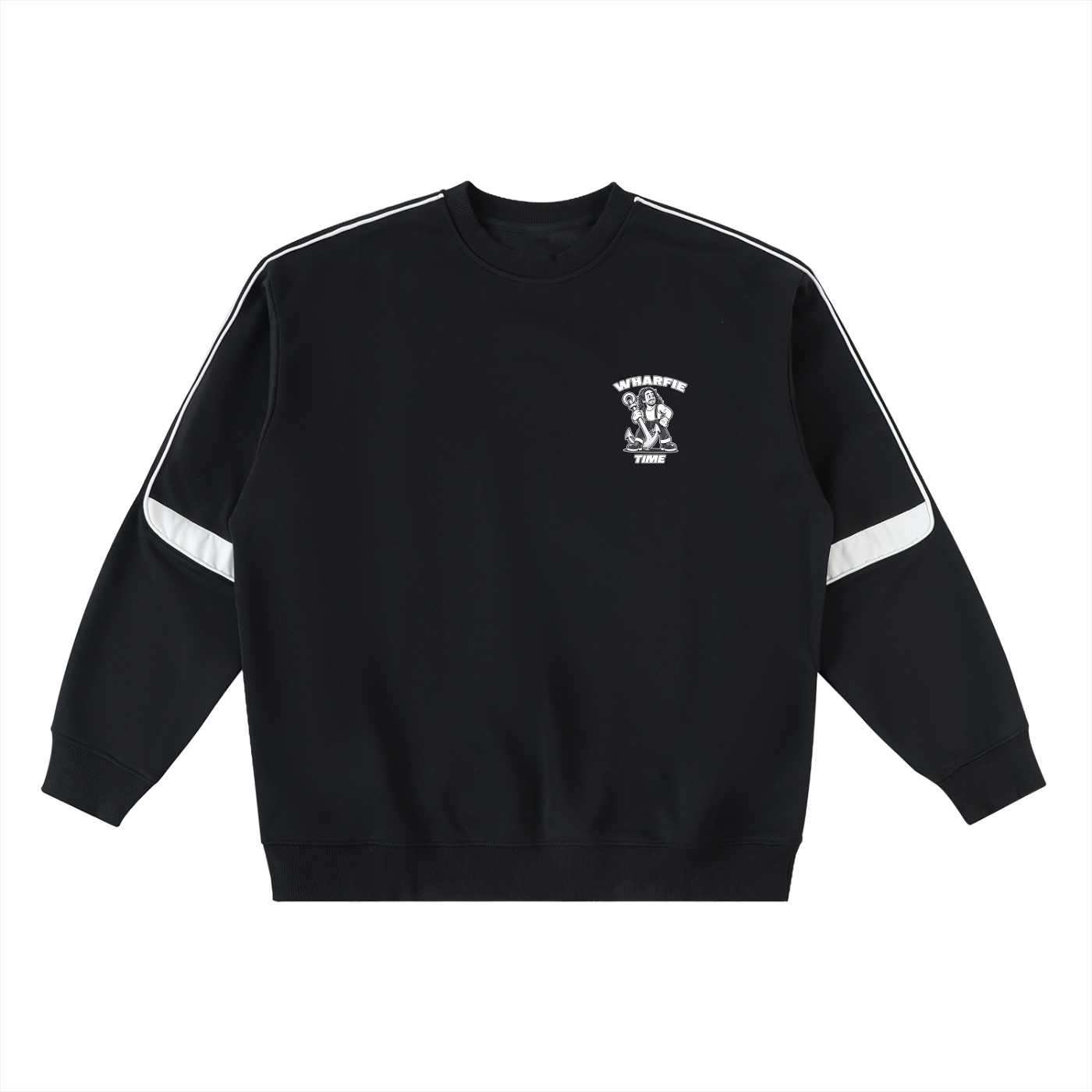 WHARFIE TIME - Oversized Crewneck Taped Sweatshirt - Image 9