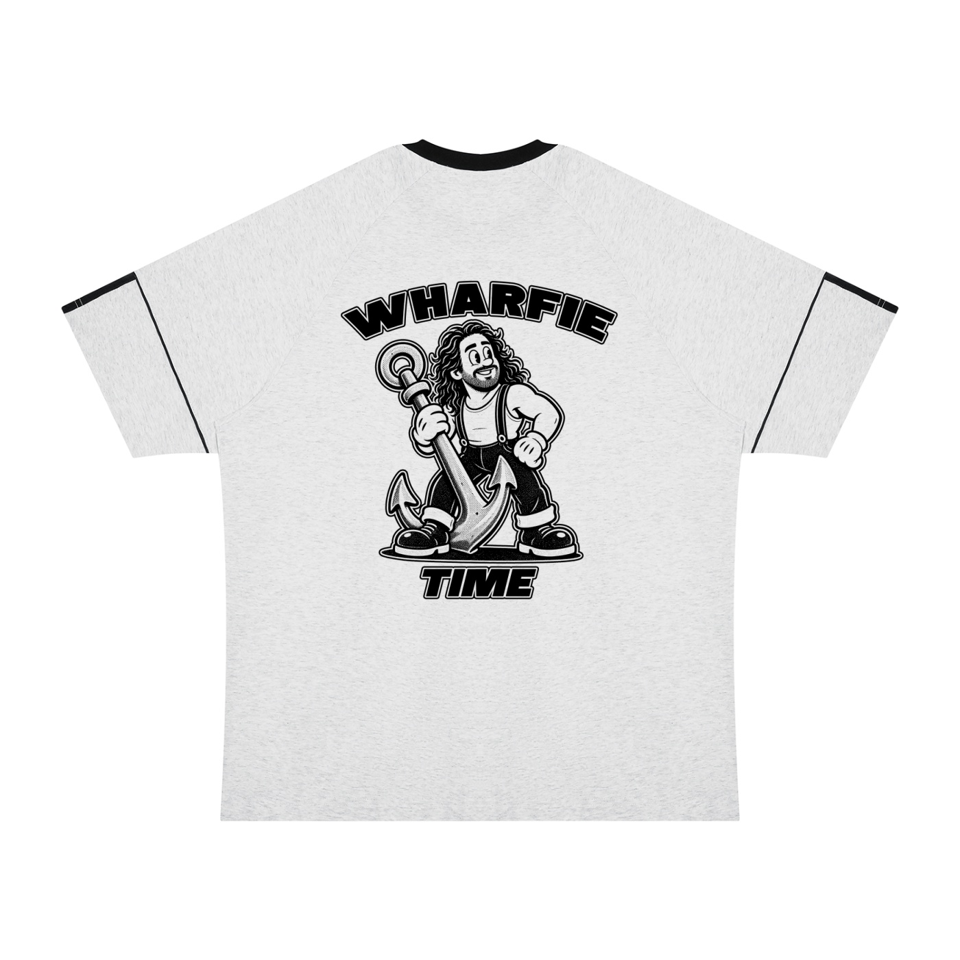 WHARFIE TIME - Unisex Retro Raglan Colour Block Tee - Image 4