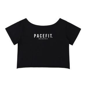 Pacefit - The Academy Off-Shoulder Rolled Hem Cotton T-Shirt