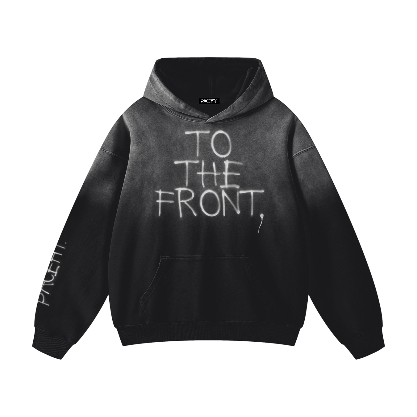 Pacefit - Sprayed Sunfade Oversized Hoodie