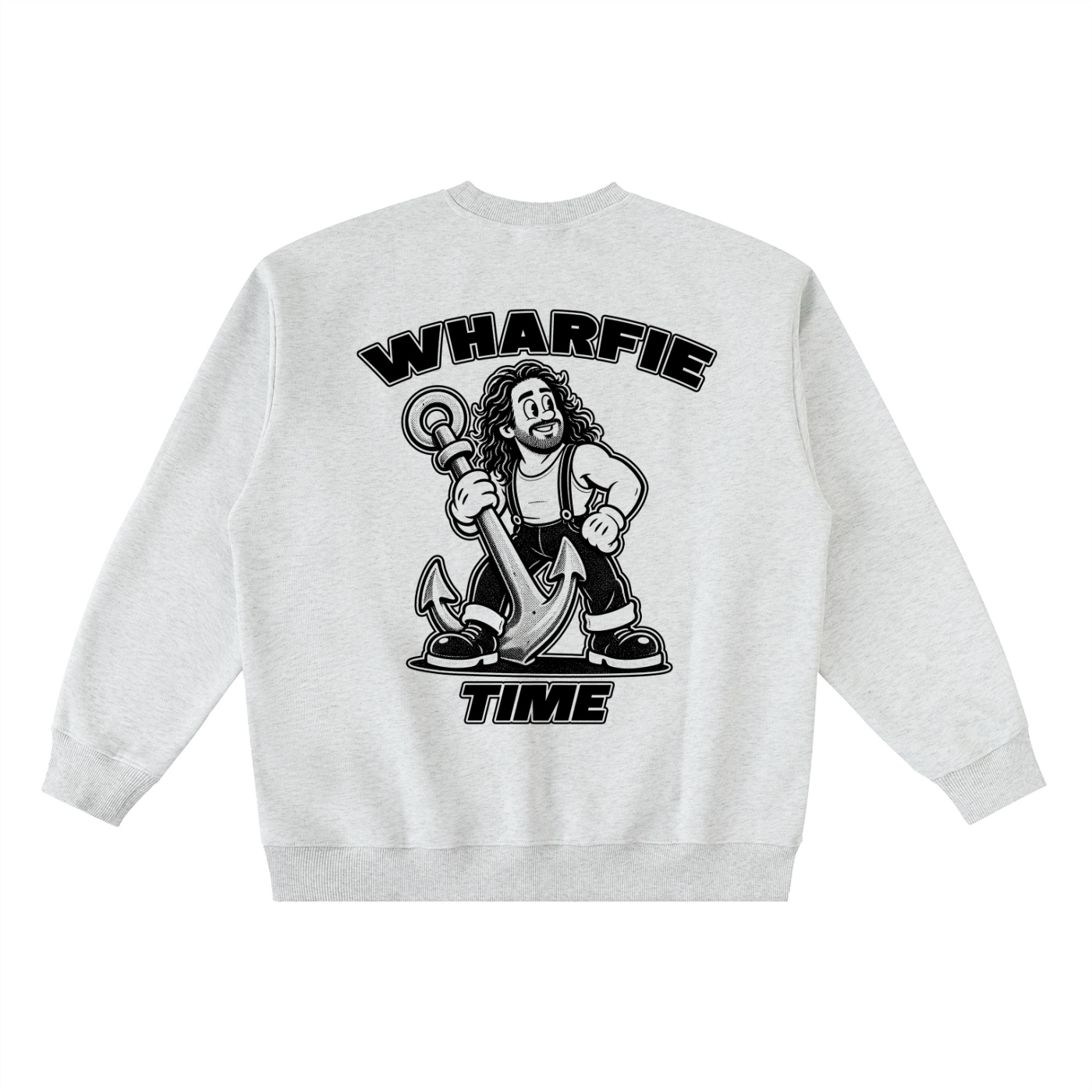 WHARFIE TIME - Oversized Crewneck Taped Sweatshirt - Image 8