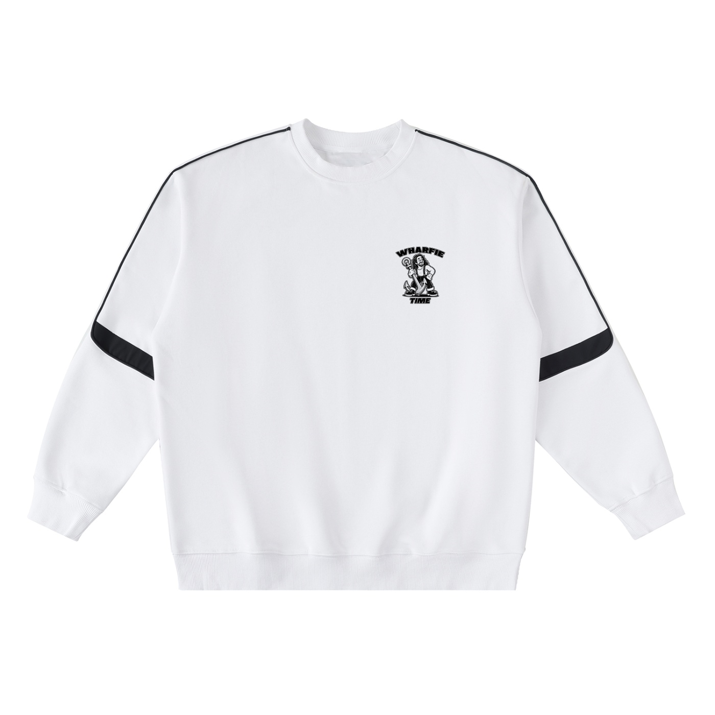 WHARFIE TIME - Oversized Crewneck Taped Sweatshirt - Image 5