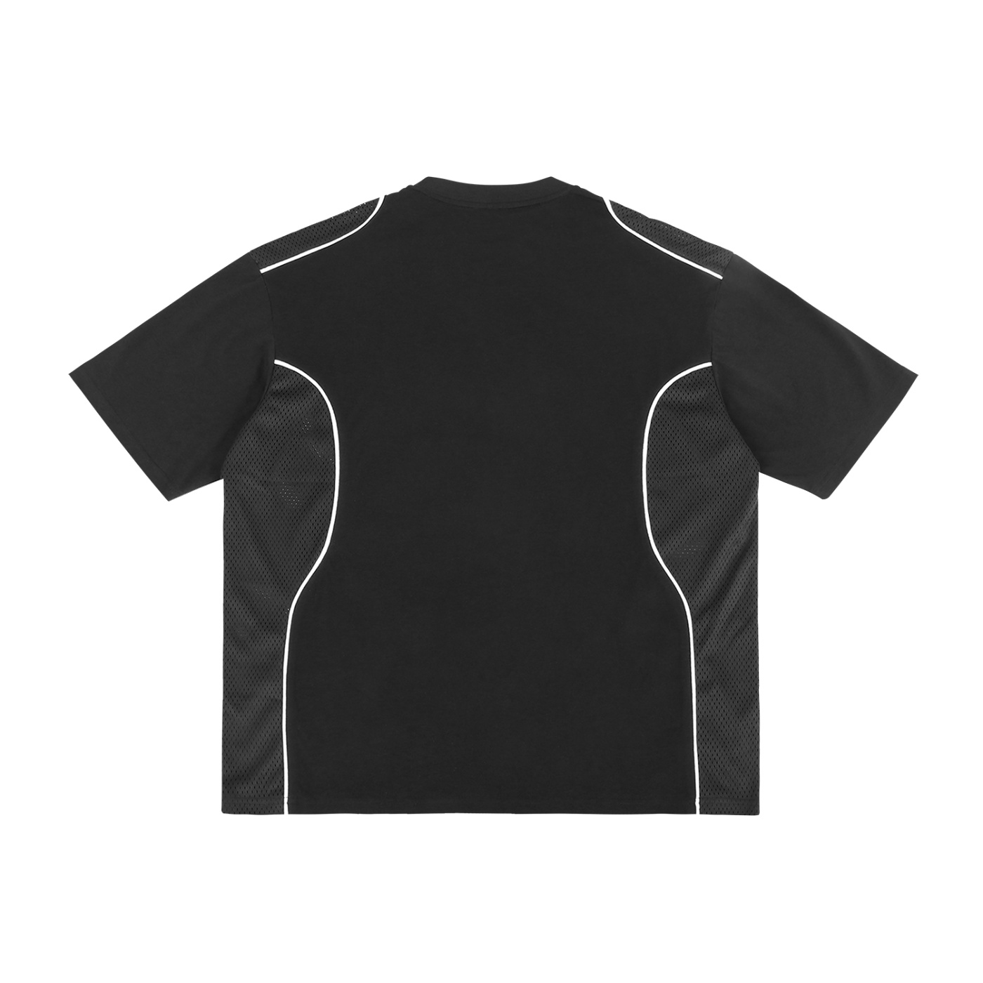 Pacefit - Contrast Piped Panel T-Shirt - Black - Image 2