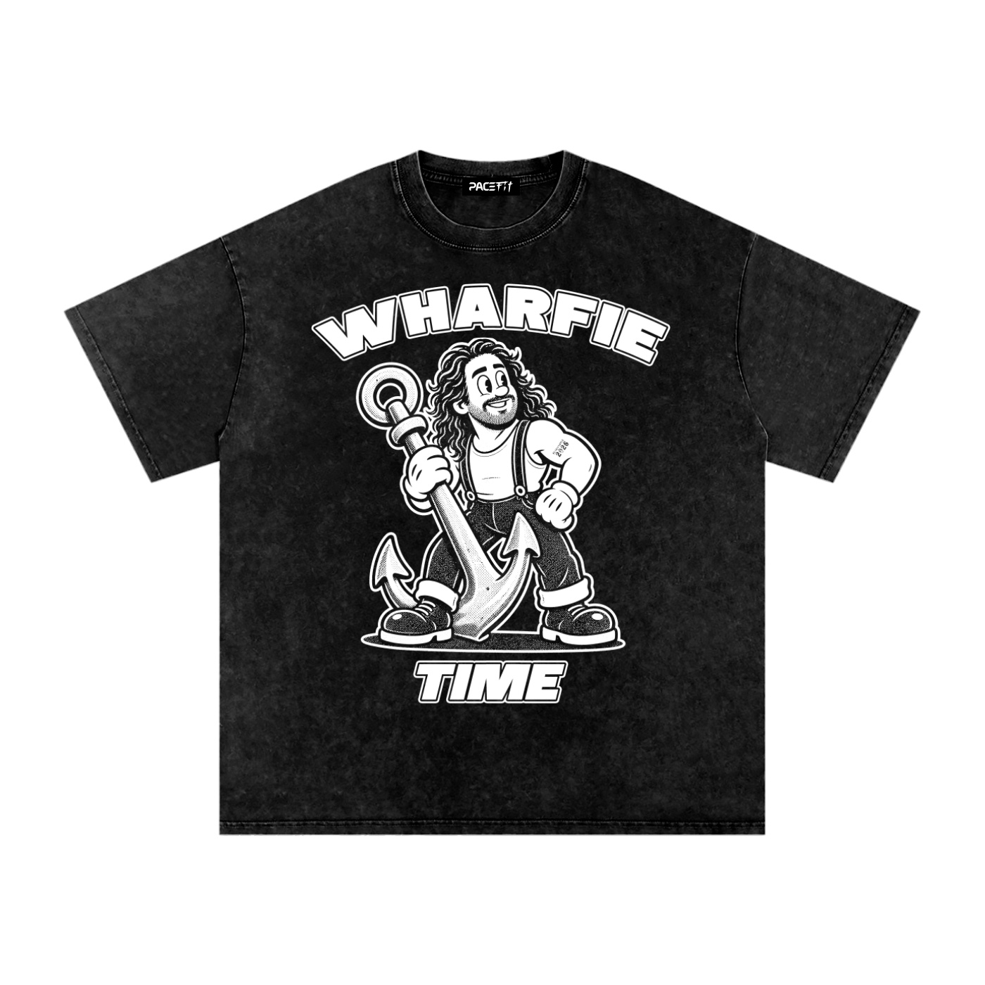 WHARFIE TIME - The Essential Snow Washed Oversized Cotton T-Shirt - Image 3