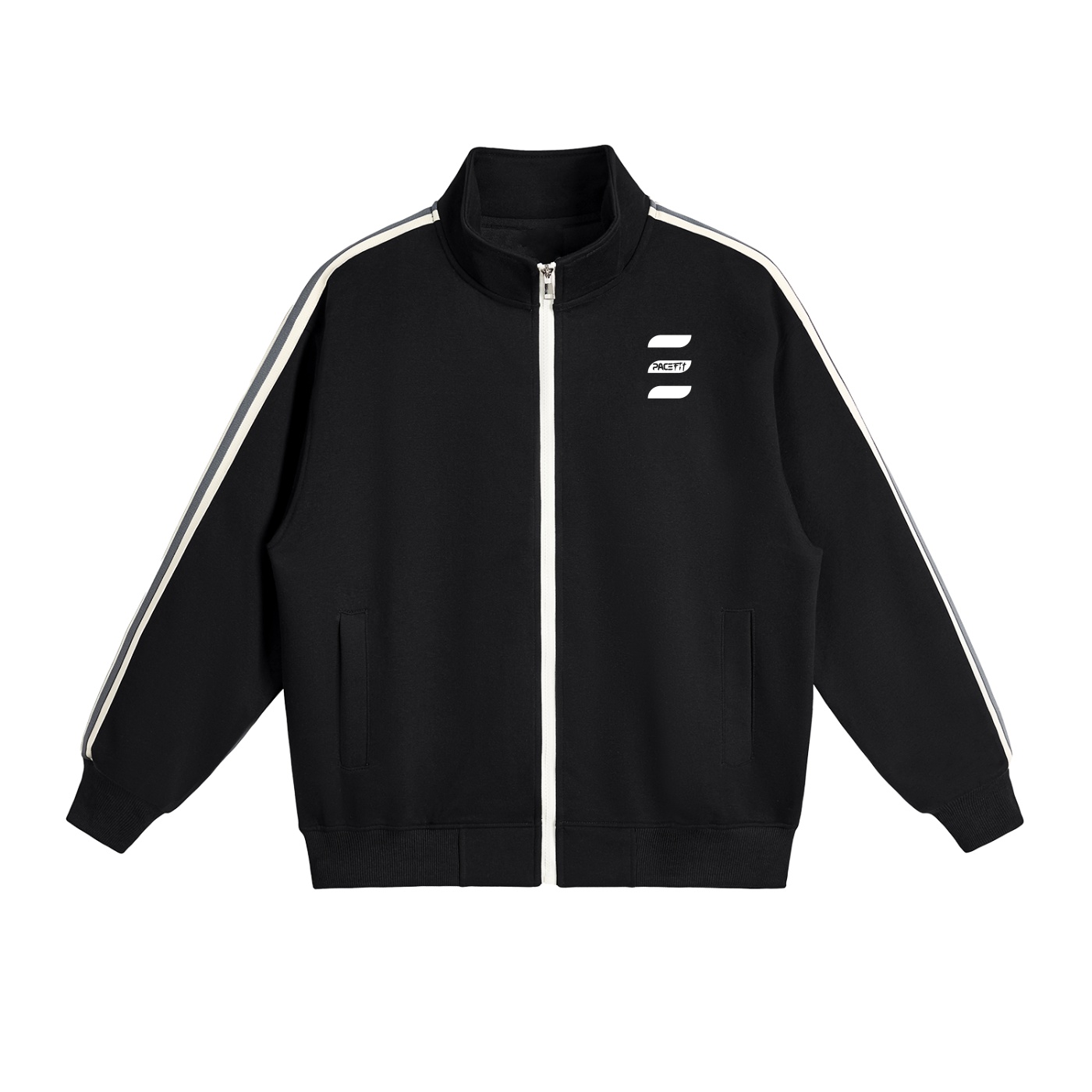 Pacefit Side‑Stripe Track Jacket – Stand Collar Edition - Image 3